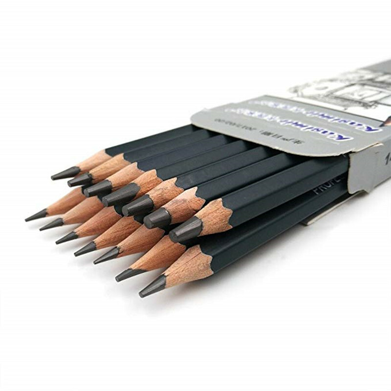 Artist Professional Drawing Pencil Graphite Sketching 12B-6H Set Of 14