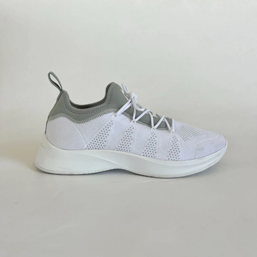 Baskets basses Dior B25 gris néoprène et blanc maille technique, 42