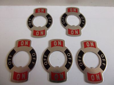 5 x TOGGLE FLICK SWITCH METAL INDICATOR PLATES ON/OFF/ON 12V 24V | eBay UK