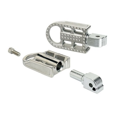 Biltwell Mushman Socius Footrests Stainless Steel Polished, f Harley-Davidson M8 18-20 