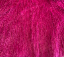 Faux Fur Long Pile Sparkling Fuchsia Fabric / 58" W / Sold by the yard