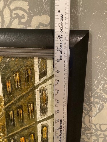 VTG R.Young Original Oil on Canvas Painting Eiffel Tower Paris Street 20"x24" - Picture 10 of 10