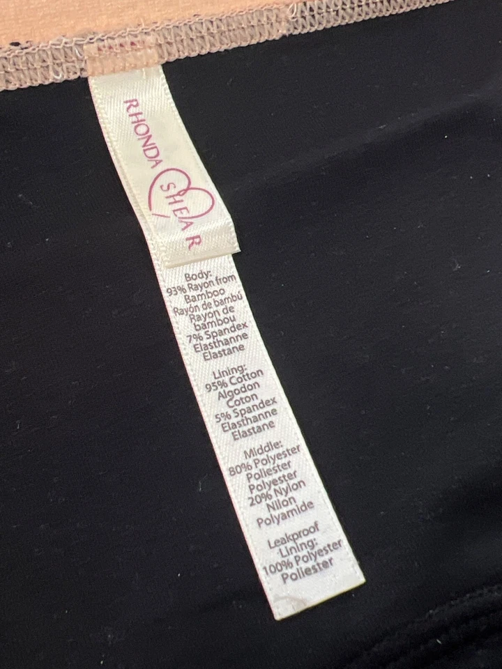 Rhonda Shear Protection Leak Resistant Boyshort Size Large Beige Intimate Lounge - Image 3 of 4