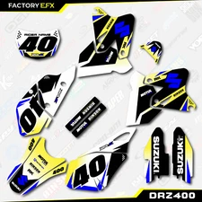 Yellow Blue Shift 2 Racing Graphics Kit fit Suzuki Drz400 Drz 400 Drz400sm 400sm