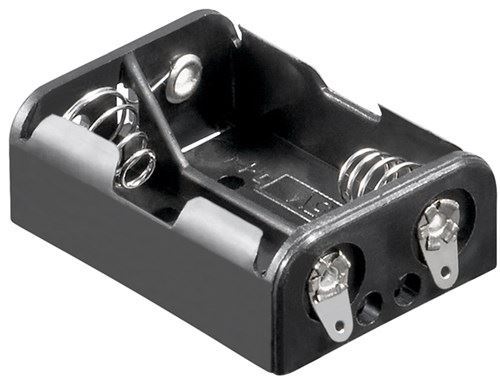 Goobay 2x N (Lady) battery holder black Solder tail (U) (11992)