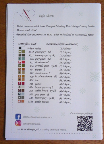 NEW Crocette a Gogo Cross Stitch Pattern Chart "Winter Sampler" 215wx315h - Picture 3 of 3