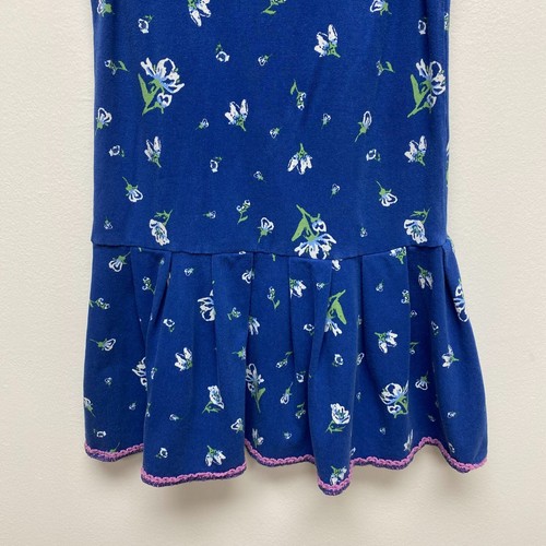 Matilda Jane Girls Blue Floral V-Neck Flutter Sleeve Photo Op Fit Flare Dress 8 - Picture 6 of 8