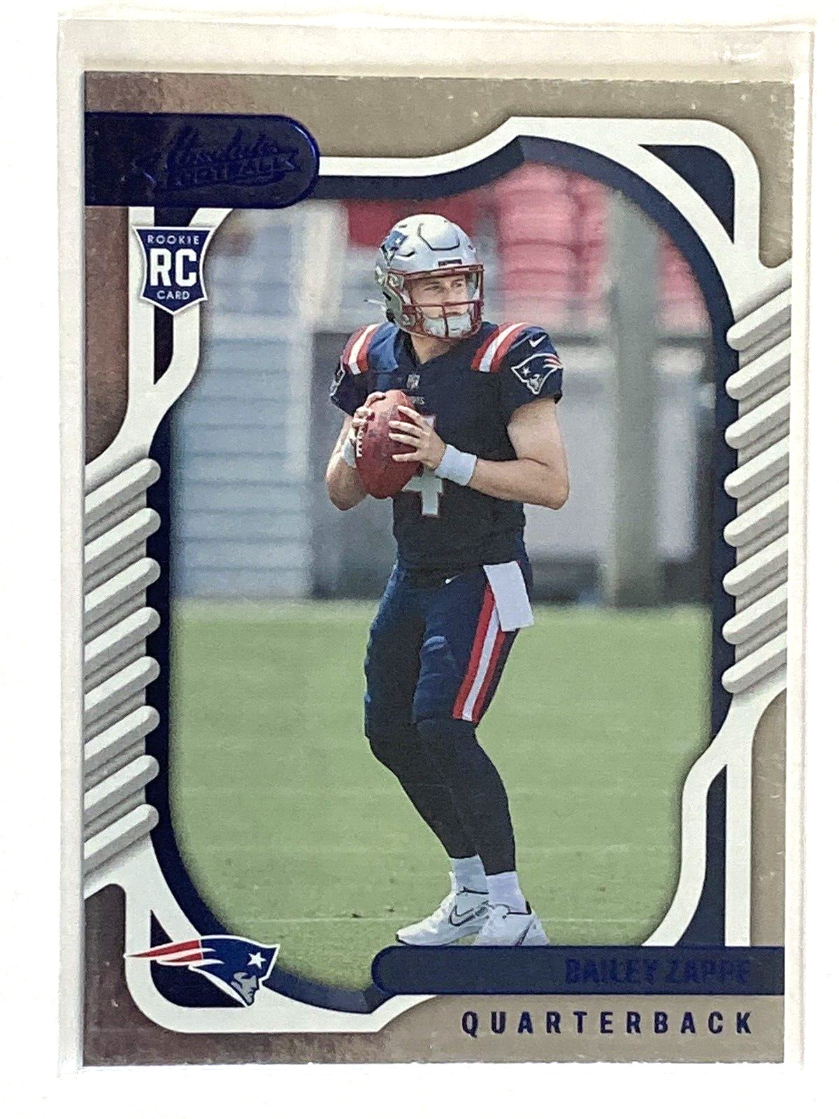 2022 Panini Absolute Bailey Zappe Blue Parallel Rookie Card #129