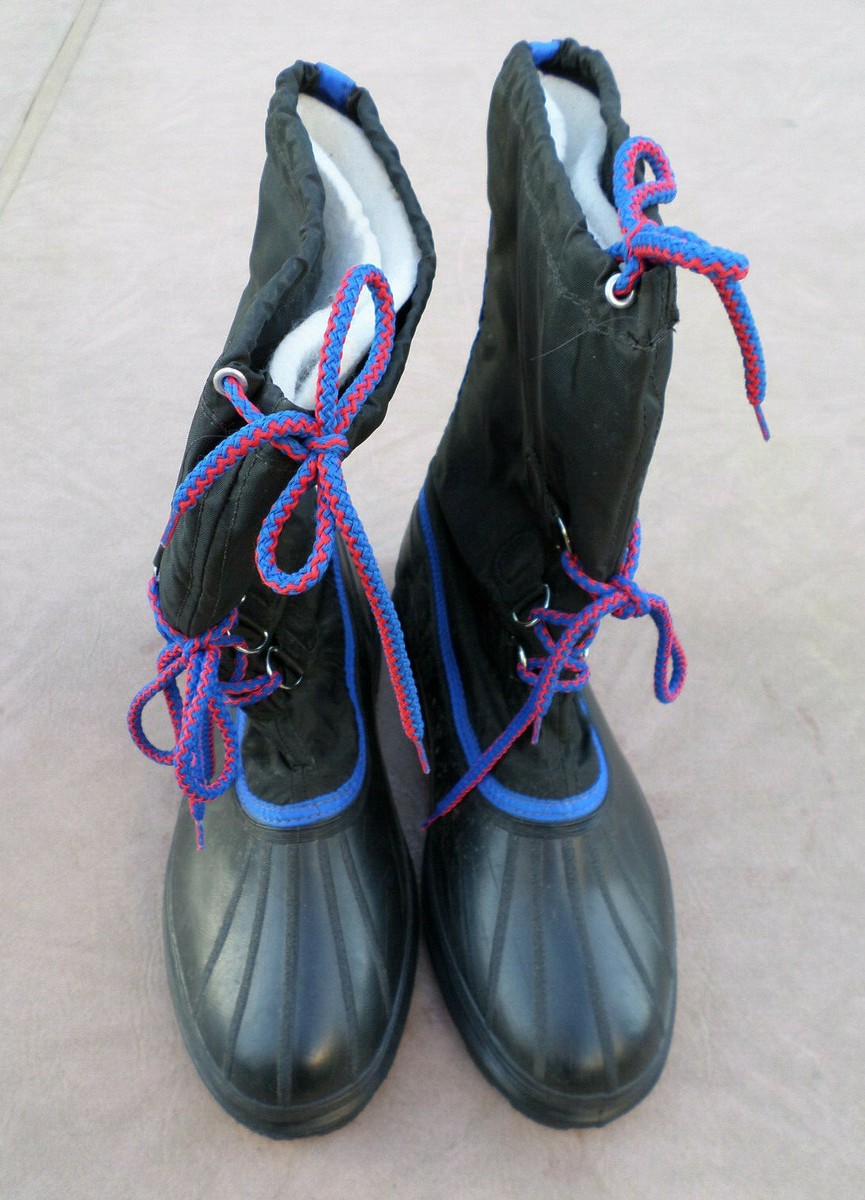 Kamik black and blue nylon and rubber, winter snow pack  display picture 1