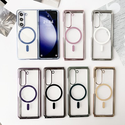For Samsung Galaxy Z Fold 6 5 4 3 Clear Magnetic Magsafe Hard Phone Case Cover