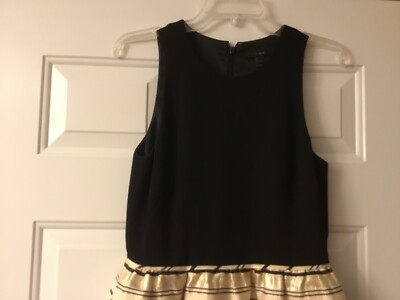 j crew gold stripe dress Women's J Crew 07192 Gold Stripe Dress Size 4 (CON24)