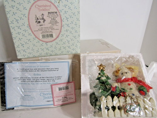 CHERISHED TEDDIES 865036 ERIKA Snowbear - Remember Past & Cherish Years Ahead 2001