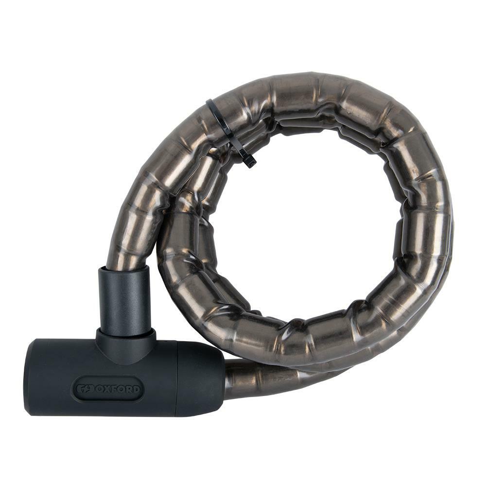 Oxford Barrier Cable Security Lock Smoke 1.4m x 25mm Motorbike Bicycle