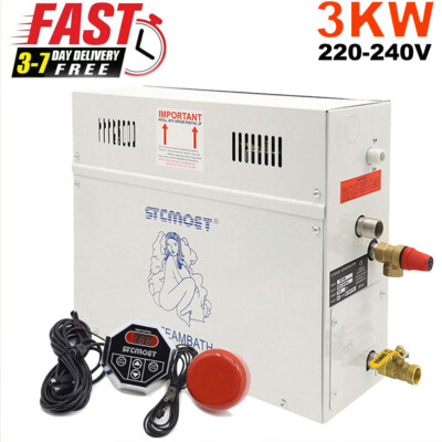 #ad #ad 3KW Steam Generator Sauna Bath 220V Fast Pre heat Shower SPA ST 135M Controller $179.00