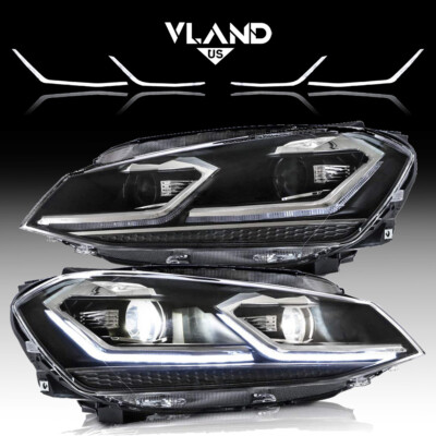 Paar LED Scheinwerfer für Halogenmodelle VW Golf 7 VII 2013-2016 Led Blinker E