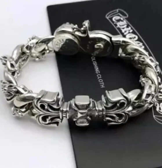 CHROME HEARTS Bracciale Cuori Cromati