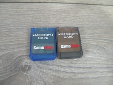 GameStop Memory Card Blue  Black Lot of 2 PlayStation 2 PS2 Compatible