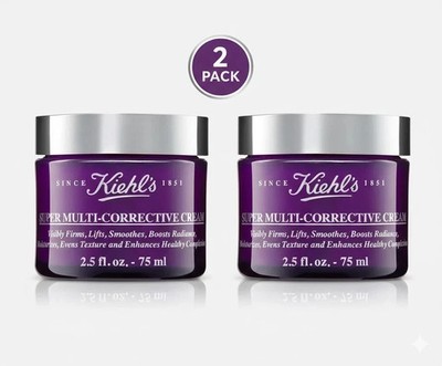 (2X)Kiehl s Super Multi-Corrective Anti-Aging Face & Neck Cream 2.5oz