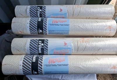 4 x Krone Monaco Vintage 1970/80 strukturierte geprägte florale Tapete