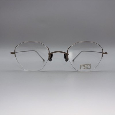Eyevan 7285 147 c.9080 Glasses Gold Black Octagon Titanium Japan 45-24-145 NEW