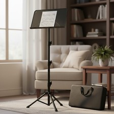 Portable 70in Sheet Music Stand - Height Adjustable with Carrying Bag Included