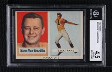 1957 Topps Norm Van Brocklin #22 BGS 4.5 HOF 0q3