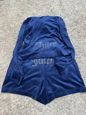 JUICY COUTURE Atlantis Velour Bling Tracksuit Hoodie  shorts Set NWT 199 XL