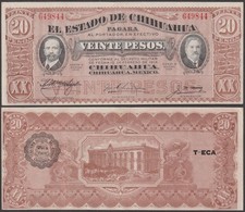 El Estado De Chihuahua Mexico, 20 Pesos, 1915, VF+++, P-S537