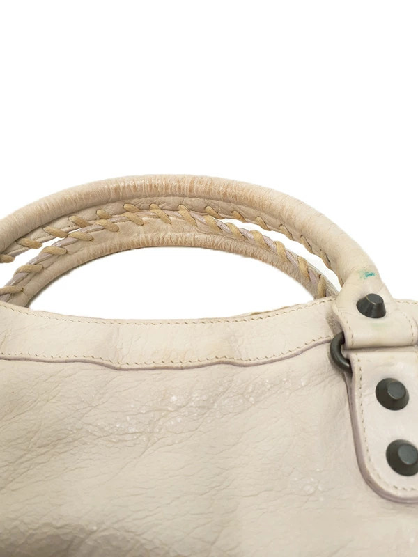 BALENCIAGA The City 2way Bag 115748 ホワイト Balenciaga 115748 The City Handbag Shoulder 2way Ivory Beige