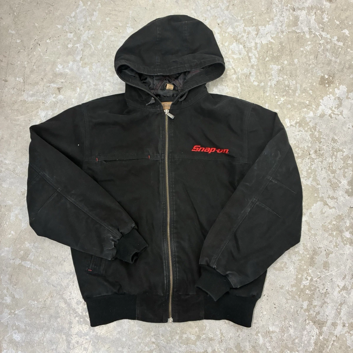 Snap-on フード付きジャケット 黒　サイズＬ SNAP ON TOOLS 2025 Adams Padded Black Beauty Jacket Mens 3XL - Zip