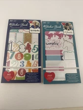 American Crafts Sticker Books Lot of 2 Planners Journaling Scrapbooking