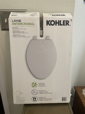 Kohler Layne Elongated Plastic Slow Close Toilet Seat White New