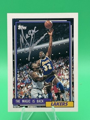 Magic Johnson Autographed 1992-93 Topps  The Magic is Back  LA Lakers HOF