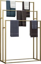 3 Tier Standing Towel Ra - Extra Wide Lar Bathroom Towel Stand,