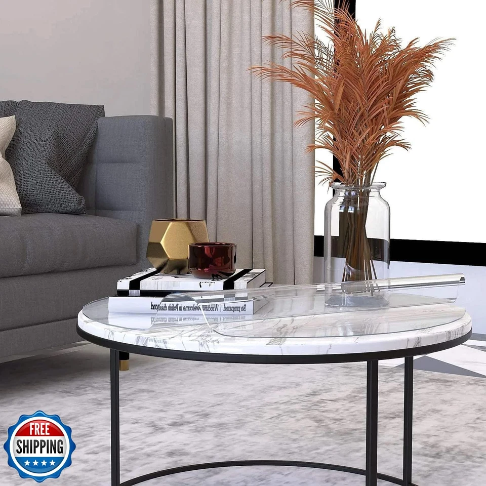 NECAUX 24 Inch Round Clear Table Cover Protector, 2mm Thick Upgra - Image 2 of 4