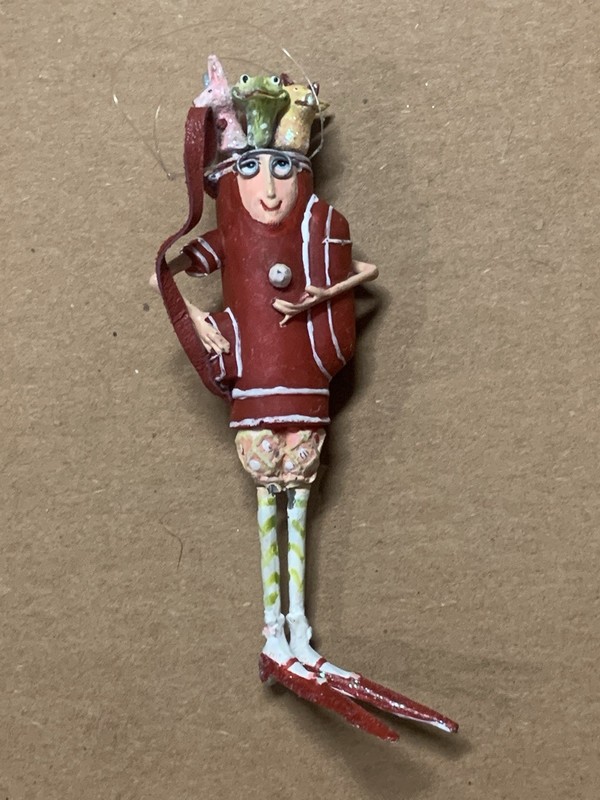 Department 56 Christmas Krinkles GOLF BAG LADY Ornament Patience Brewster