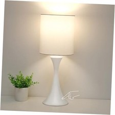 Modern Table Lamps, 3 Way Touch Control Table Lamp, White Base with White Shade