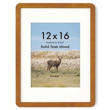 12x16 Picture Frame - Solid Teak Wood 12x16 Poster Frame, 12''x16'' Picture F...