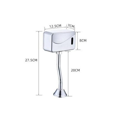 Wandmontage Smart Sensor Urinal Spülventil Batteriebetrieben Silber Finish