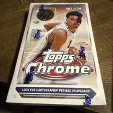 2023/24 Topps Chrome NBA Hobby Box Sealed (2 AUTOS & WEMBY RC)