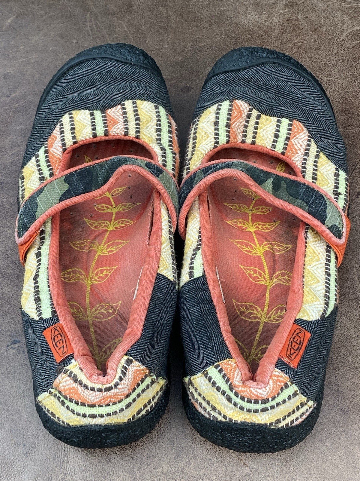 Scarpe Keen donna Harvest Mary Jane taglia 8 multicolore patchwork arancione 1011413