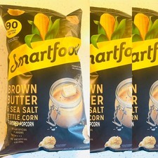 Smartfood PopCorn BROWN BUTTER  SEA SALT Kettle Corn Snack 6.5oz LIMITED 3 Bags