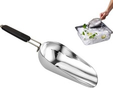 Stainless Steel 6 Ounce Ice Scoop With Good Grip Handle - Kitchen, Freezer,