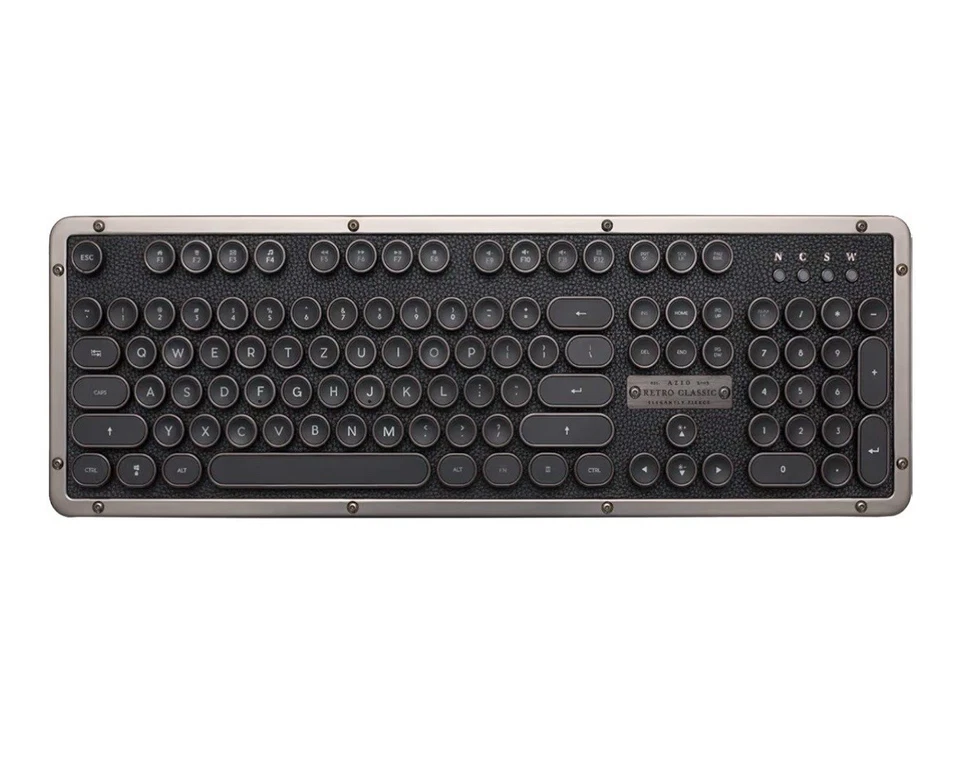 Azio Classic Retro Gunmetal Keyboard Rare Item - Bild 3 von 3