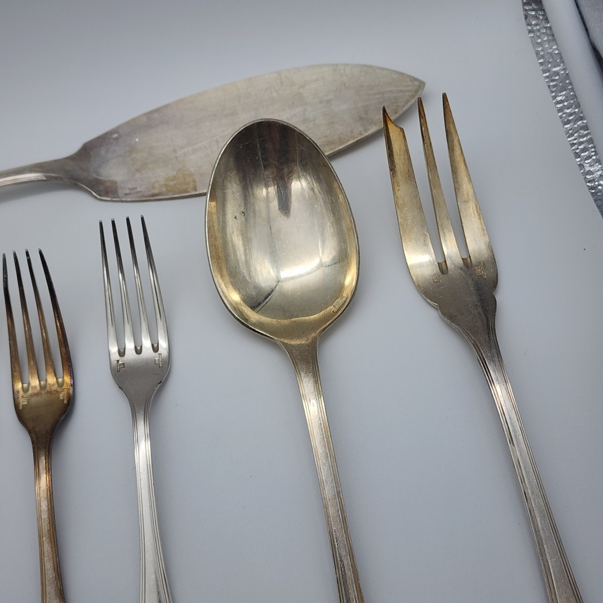 Vintage Christofle American Pattern Silver Plate Incomplete Set
