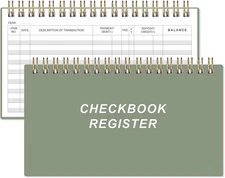 Check Registers for Personal Checkbook - A6 Blank Ledger Transaction Registers f