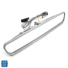 Espejo retrovisor interior GM Cars 1968-1972 12 lámpara de mapa iluminada con moldura gris