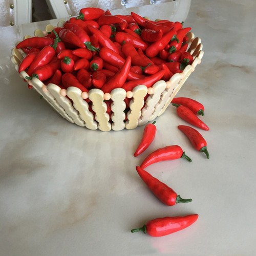 36pcs Rosso Peperone Falso Peperoncino Simulazione Peperoncino Chili - Foto 4 di 12
