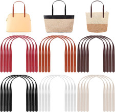 24 Pcs 25" PU Leather Purse Straps, 6 Colors Sew On Purse Handle Bag Straps B...