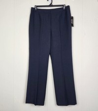 NWT Kasper Separates Dress Pants Trousers Lined Womens Sz 12 Navy 35x31.5 Career
